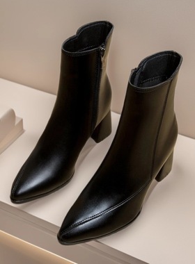 Martin boots women's autumn winter fashion thick heel shoes