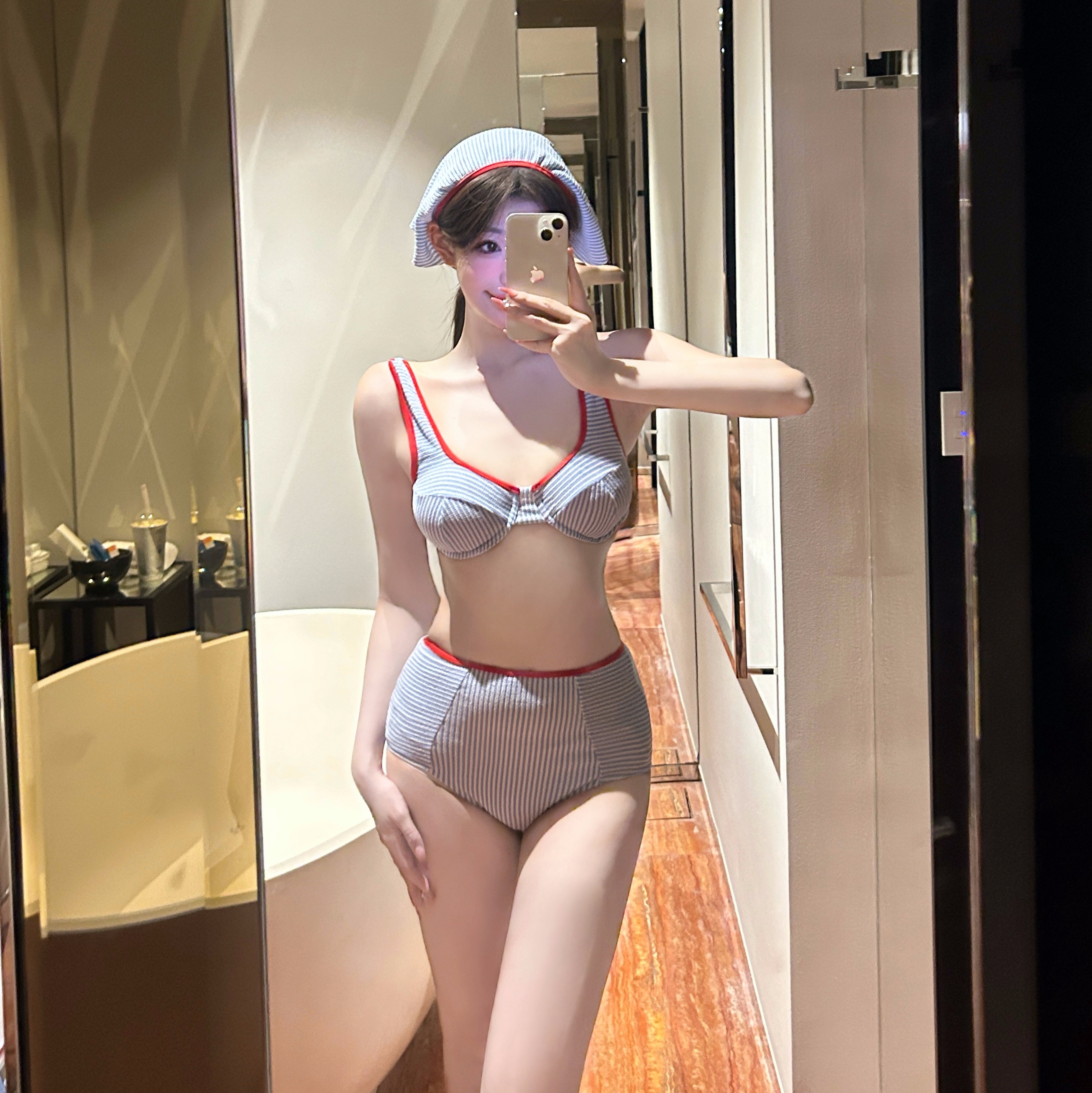 比基尼三件套海边度假泳衣女夏