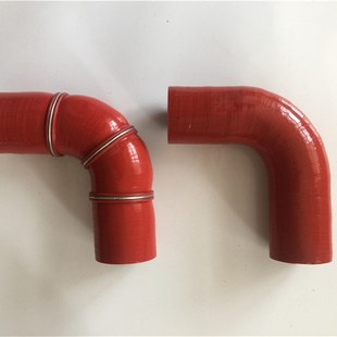 硅胶管90度弯头夹布水管耐高温高压耐热夹布中冷软管橡胶管接头