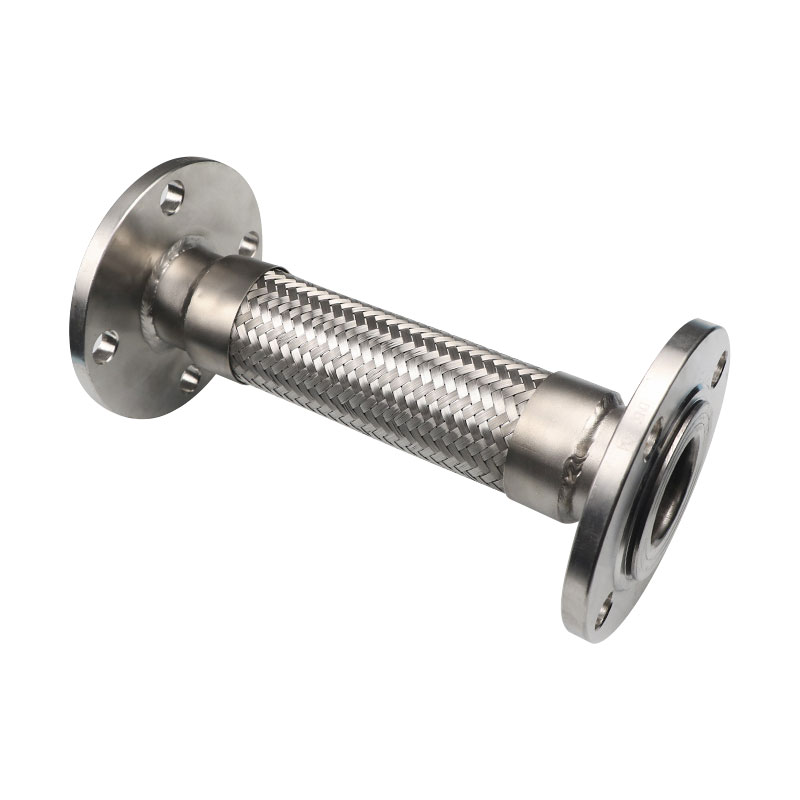 不锈钢法兰式304金属软管耐高温蒸汽软连接波纹管DN25 50 65 80