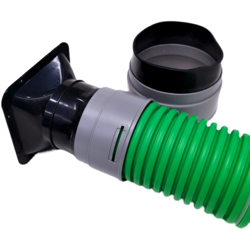 新风系统主机PE管法兰口对接件管道风机排风口快接PE新风管对接头