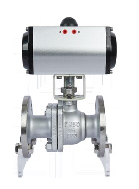 气动304不锈钢法兰球阀Q641F-16P/C铸钢蒸汽高温切断DN15 2540 50