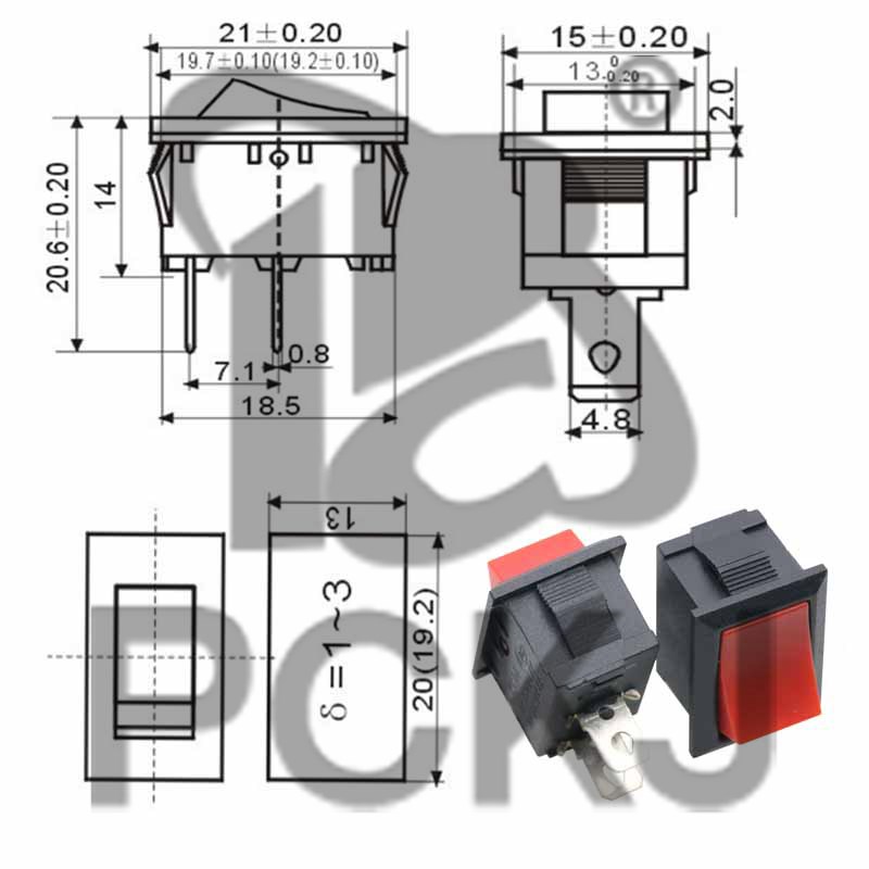 KCD1船型翘板开关 15*21电热超锅饮水机电子称 船形按键电源开关