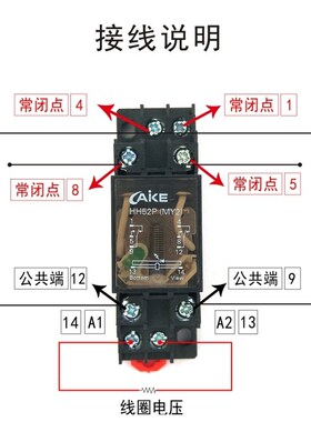 HH52PL HH53P HH54P HH62P交流220V380V小型中间电磁继电器DC24V