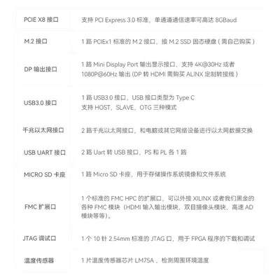 FPGA开发板Xilinx Zynq UltraScale+ MPSoC  XCZU7EV Z7P