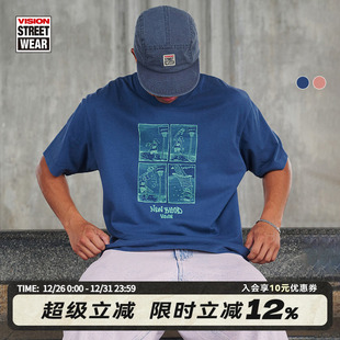 T恤男女同款 VISION官方 历史复刻图案NEWBLOOD重磅宽松圆领短袖
