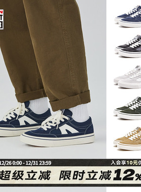 VISION官方  STICK复古低帮翻毛皮帆布鞋男女街头运动板鞋多色