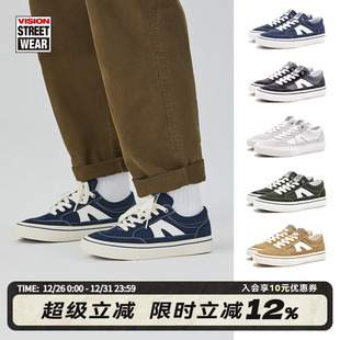 多色 男女街头运动板鞋 VISION官方 STICK复古低帮翻毛皮帆布鞋