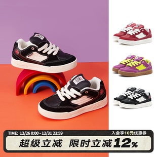 KIDS官方 男童女童运动鞋 SAVVY经典 板鞋 黑低帮面包鞋 VISION