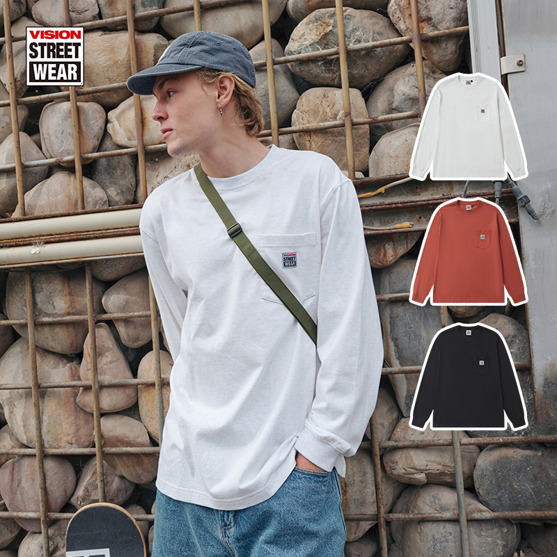 VISION宽松口袋T恤运动T恤