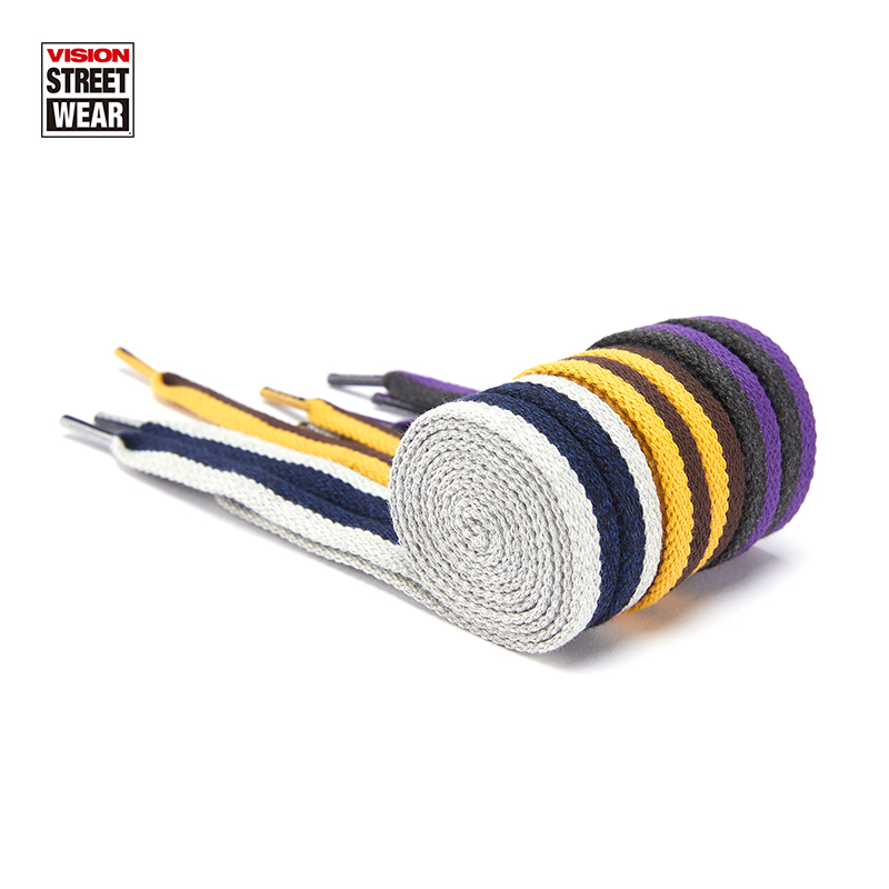 VISION官方 美式复古花纱10mm扁鞋带 多色多长度可选