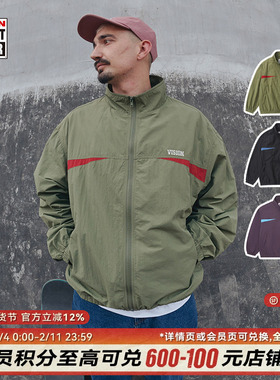 VISION官方  复古街头运动立领夹克防风外套2色男女