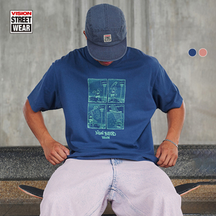 T恤男女同款 VISION官方 历史复刻图案NEWBLOOD重磅宽松圆领短袖