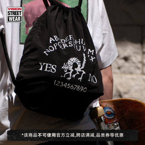 VISION官方 OUIJA BOARD 系列印花可调节便携大容量束口袋