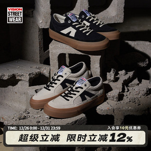 运动滑板鞋 VISION官方 低帮反毛皮板鞋 KNIT复古编织经典 STICK