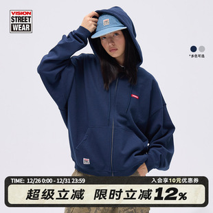 BOGO印花宽松拉链卫衣连帽外套26早春新 复古经典 VISION官方 美式