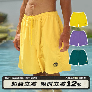 三色 男女夏季 VISION官方 印花LOGO防泼水宽松户外沙滩短裤