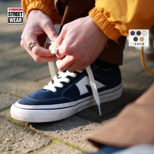 多色 男女街头运动板鞋 VISION官方 STICK复古低帮翻毛皮帆布鞋