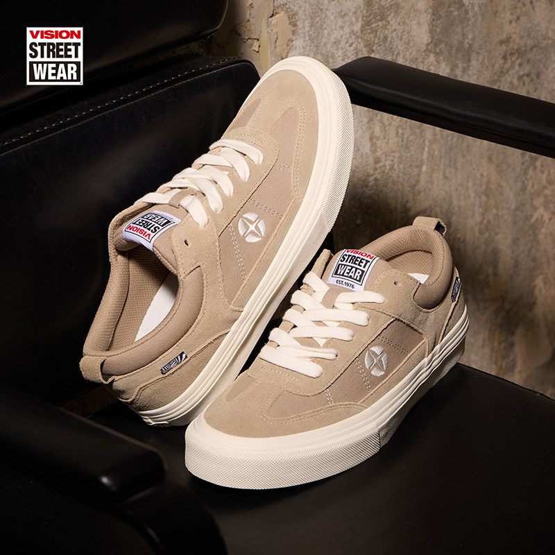 VISION官方 CHOPPER摩卡棕复古T字头反毛皮男女帆布鞋美式滑板鞋,运动鞋new,板鞋,淘宝优惠券,粉丝福利购,淘宝优惠卷