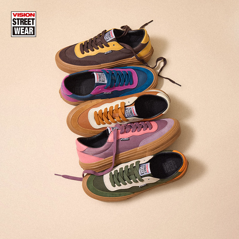 VISION官方  FLAT TOP生胶撞色低帮翻毛皮街头运动滑板鞋男女多色,运动鞋new,板鞋,淘宝优惠券,粉丝福利购,淘宝优惠卷