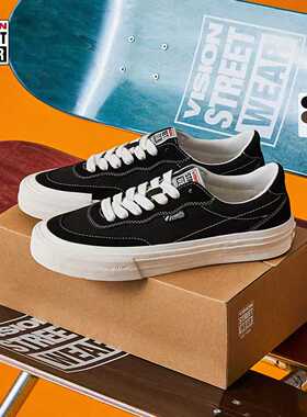 VISION官方  FLAT TOP多色低帮翻毛皮帆布鞋街头运动滑板鞋男女
