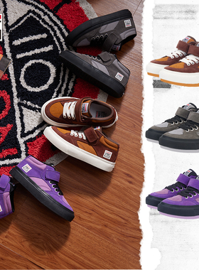 VISION KIDS官方 CONCAVE魔术贴运动滑板鞋多色男女童鞋