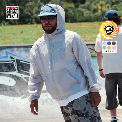 VISION官方 街头户外轻薄宽松防晒夹克UPF100+防紫外线皮肤衣男女