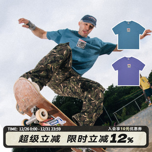 圆领T恤男女春夏新款 小BOXLOGO印花街头短袖 经典 VISION官方