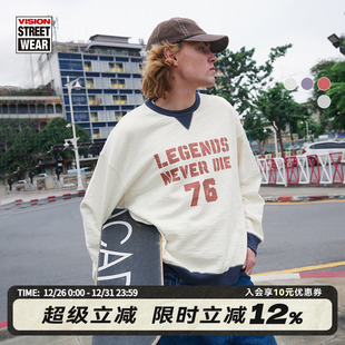 Die美式 Never 复古宽松圆领卫衣男女25春4色 Legends VISION官方
