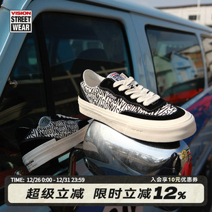 白色美式 TOP 街头运动低帮帆布鞋 板鞋 VISION官方 男女板鞋 FLAT