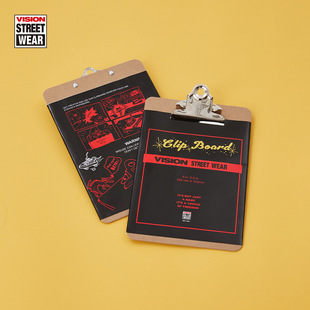 VISION官方 复古木制书写板夹文件夹多功能写字板夹垫板 美式