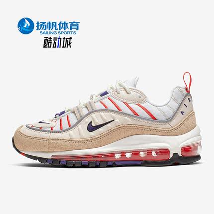 Nike/耐克正品新款 AIR MAX 98 男女同款气垫跑步鞋BV4872-100