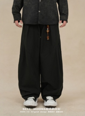 SELLMOON宽松日系工装潮流宽松休闲直筒百搭哈伦裤阔腿裤休闲裤