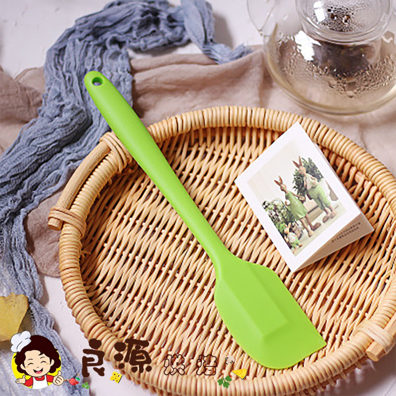 耐热高温一体式硅胶软刮刀板橡皮抹刀铲刀铲子奶油牛轧糖搅拌器具