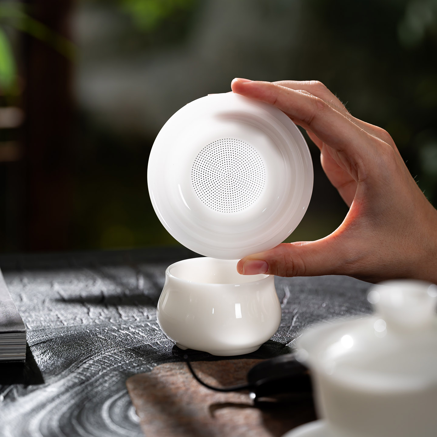 璞玉瓷白瓷茶漏茶叶过滤器