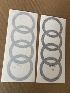 奥迪Q5LA4LB9后门四环贴纸原厂全新后门四环标奥迪四环一对黑色