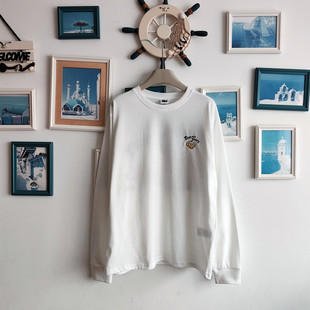 日单猫和老鼠刺绣长袖T恤衫新春款上衣甜美休闲风男女同款薄卫衣