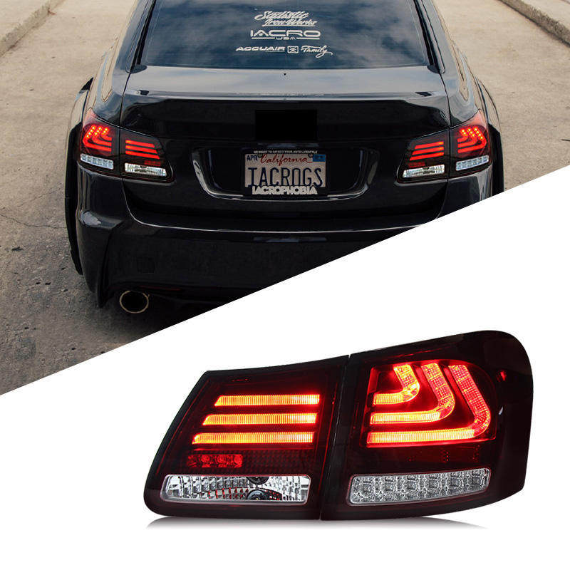 适用于04-11款雷克萨斯GS尾灯总成凌志GS300改装led流水转向灯