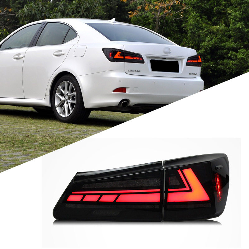 适用于06-12款雷克萨斯IS250尾灯IS300改装LED行车灯流水转向灯