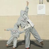 套装 一起玩亲子装 可爱卡通印花连帽卫衣外套配运动裤 母女装 25春季