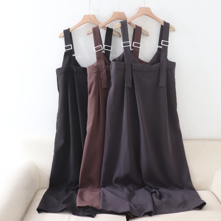 C09051日单秋新款好搭配套头宽松显瘦女气质通勤可调节连体阔腿裤