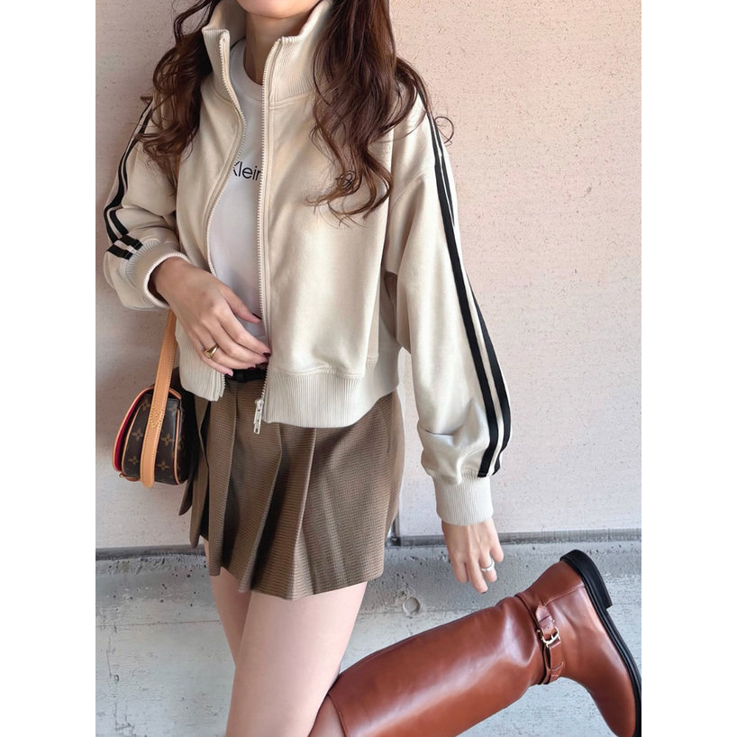 D15097日单新款GL螺纹领拉链宽松显瘦女麂皮绒气质休闲短款外套,女装/女士精品,短外套,淘宝优惠券,粉丝福利购,淘宝优惠卷