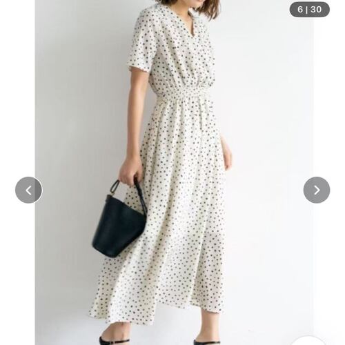 14960日元，交叉领 M_de*ux连衣裙，100胸围，