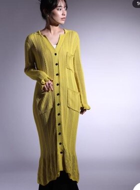 411，li. Mu e.  均码，12000日元。黄色针织连衣裙