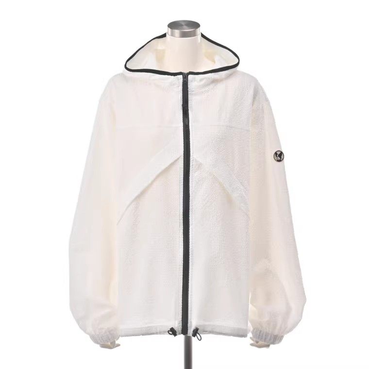 D12025日单新款1.1W+客供料拉链宽松防晒衣女纯色休闲连帽外套