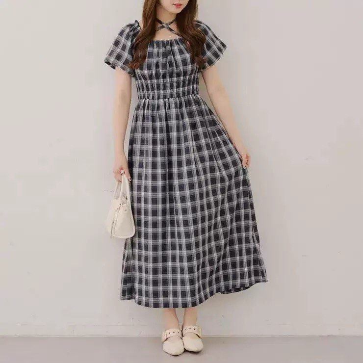 163，格纹连衣裙