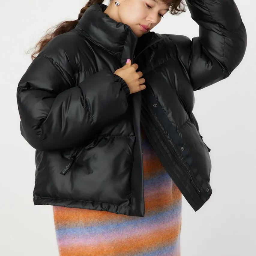 C11061日单冬新款贵牌1.2W拉链立领宽松保暖面包服女纯色休闲棉服