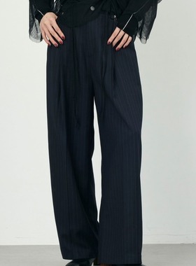 D07031日单新款1.386W客供料松紧高腰显瘦长裤女休闲气质阔腿裤