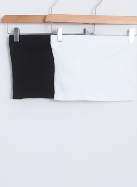 D12043日单客供料简洁弹性显瘦好搭配有胸垫女纯色简洁打底抹胸