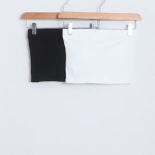 D12043日单客供料简洁弹性显瘦好搭配有胸垫女纯色简洁打底抹胸